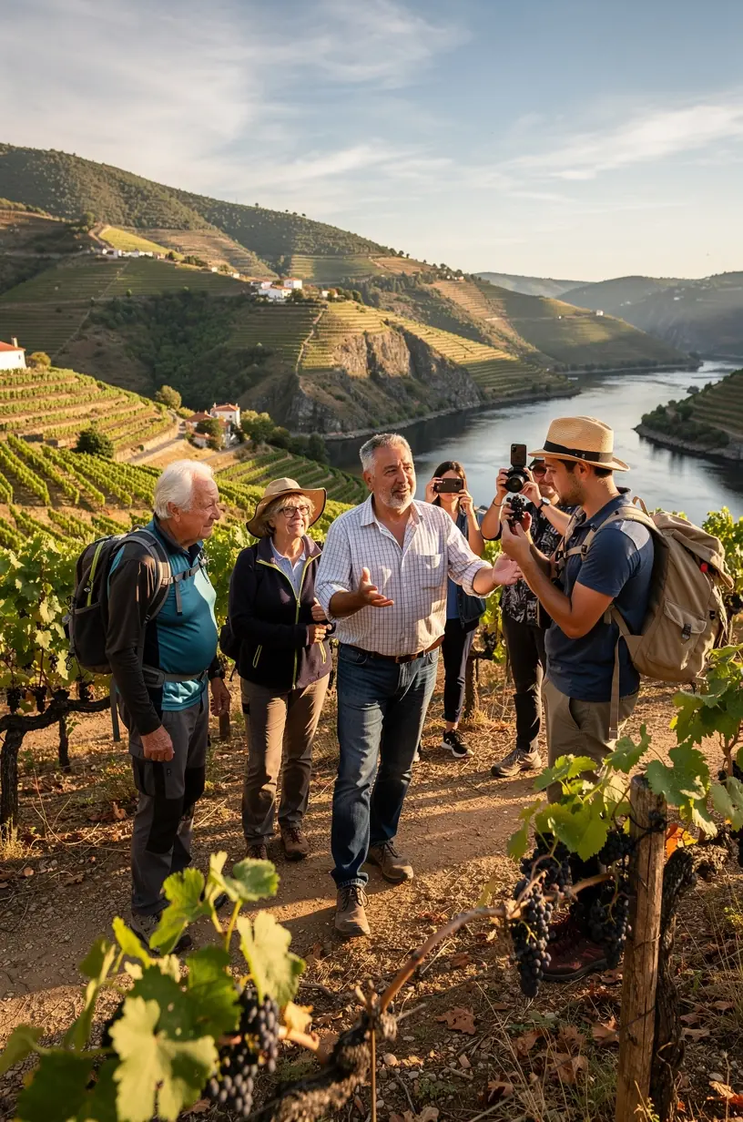 Mindful traveler enjoying nature during a European trip.
